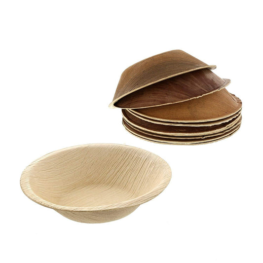 Disposable Areca Palm Leaf Round Bowls 5" Inch (25 count)